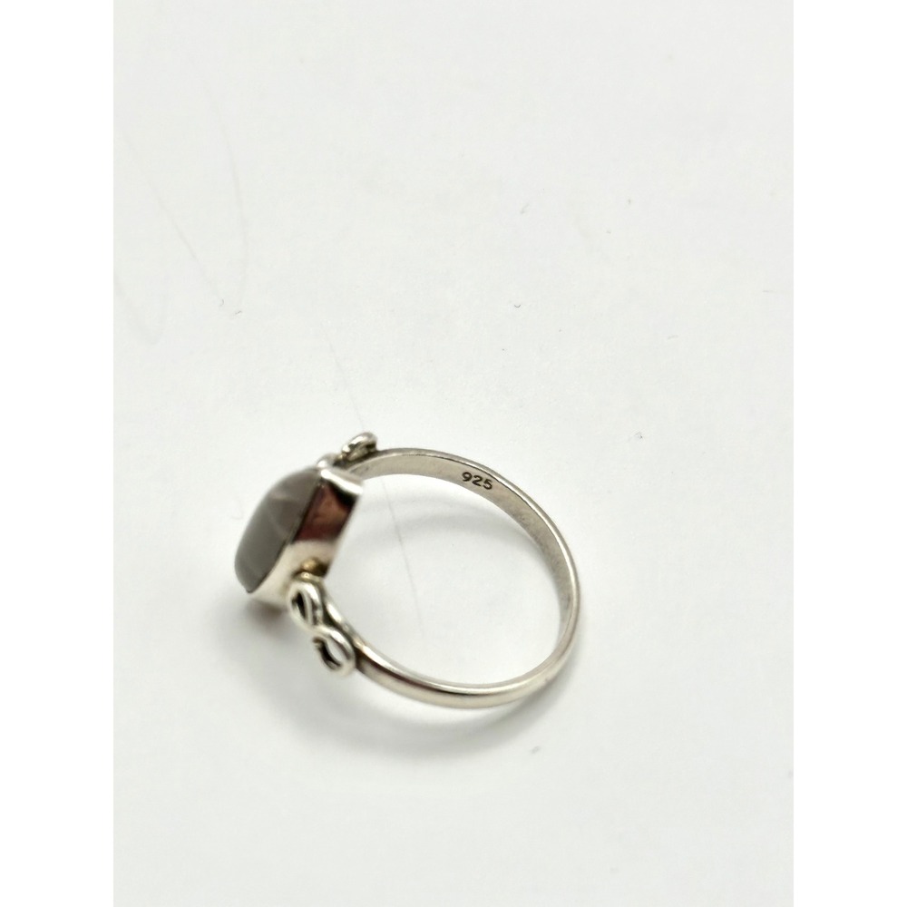 Dainty Marquise Rose Quartz Sterling Silver Handmade Ring‎ Size 5.75 - Picture 9 of 10